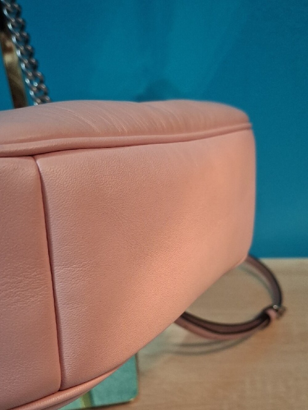 Coach TERI Blush Leather Quilted Signature C Shoulder Bag STYLE CJ608 - Picture 7 of 15